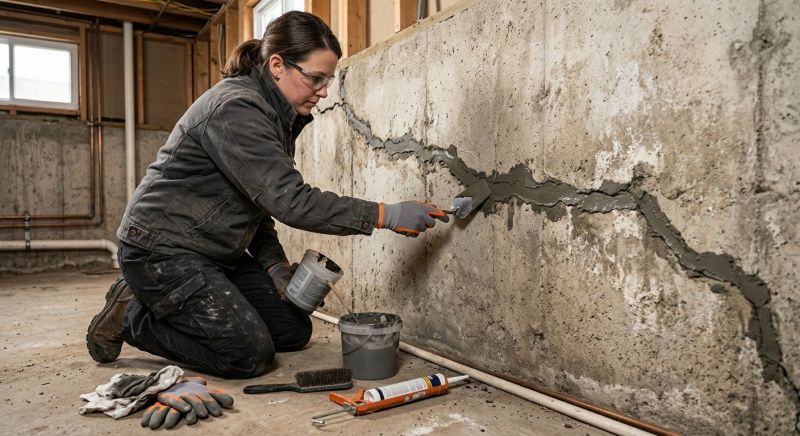 Cracked Basement Floor Repair in Douglas County, CO